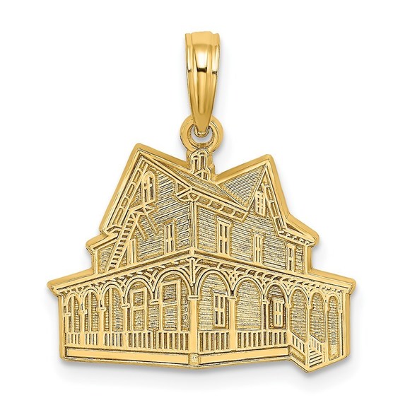 14k Yellow Gold Small Travel The VICTORIAN ROSE - CAPE MAY NJ Charm